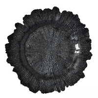 Подстановочная тарелка «coral black»