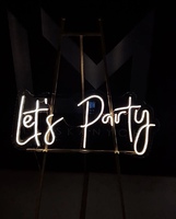 Неоновая надпись  «Let's Party»- 80 см (аренда)